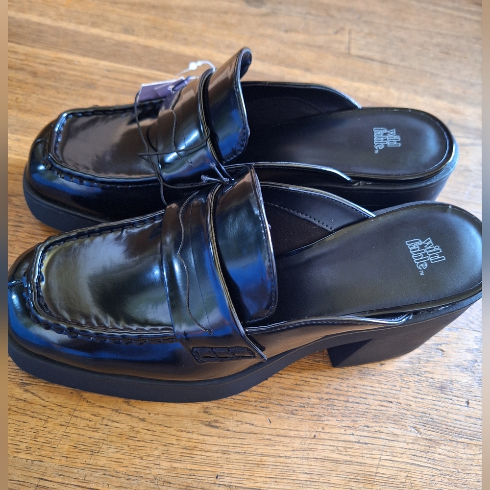 Wild Fable Eileen Black Size 8 1/2 Slip On Mule
